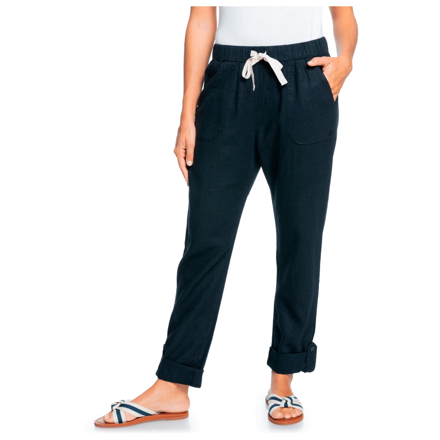 Roxy - Women's On The Seashore Linen Cargo Trousers - Pantalon De Loisirs – Image 4